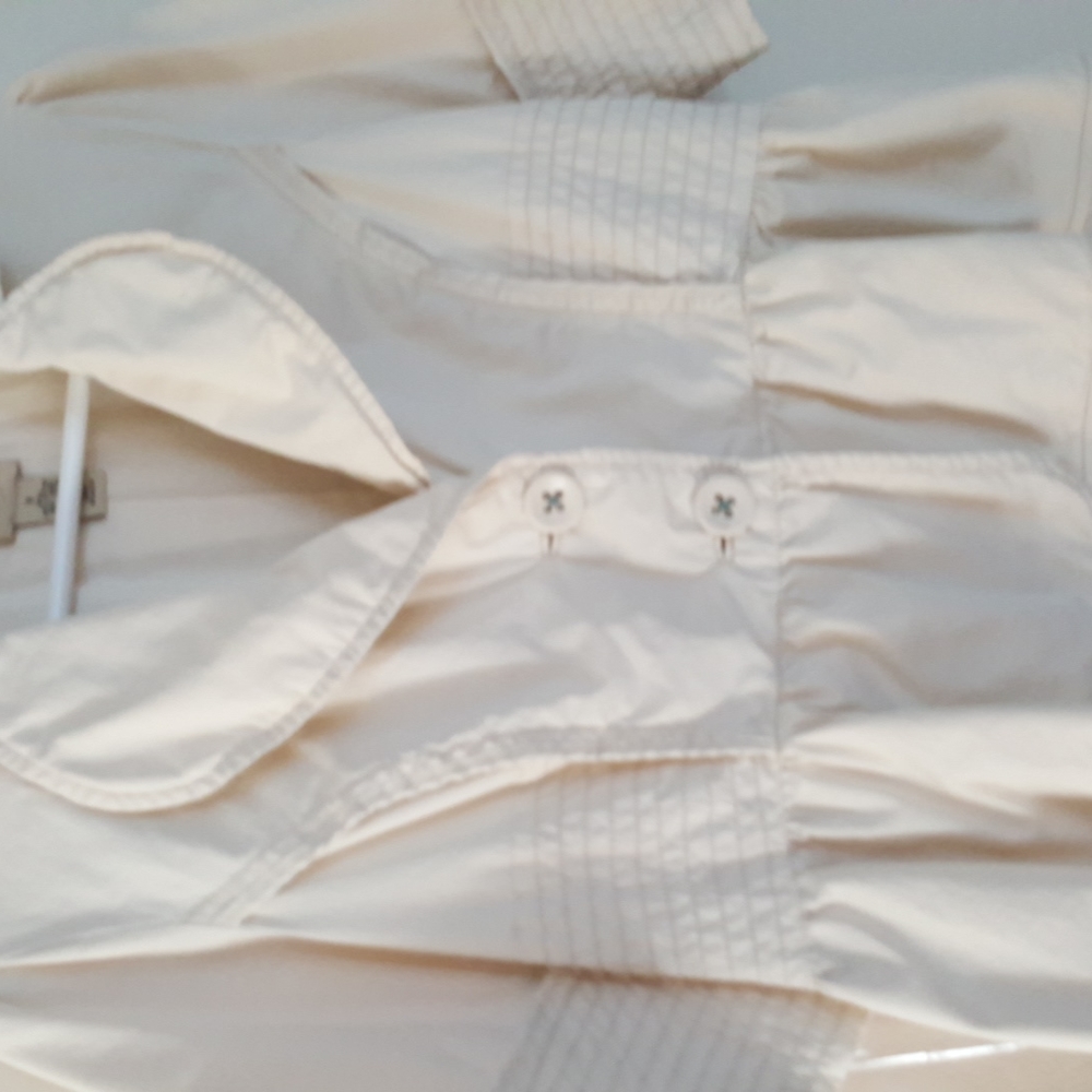 Anthropologie vintage beige size 8r jacket (green thteads) - Picture 9 of 10